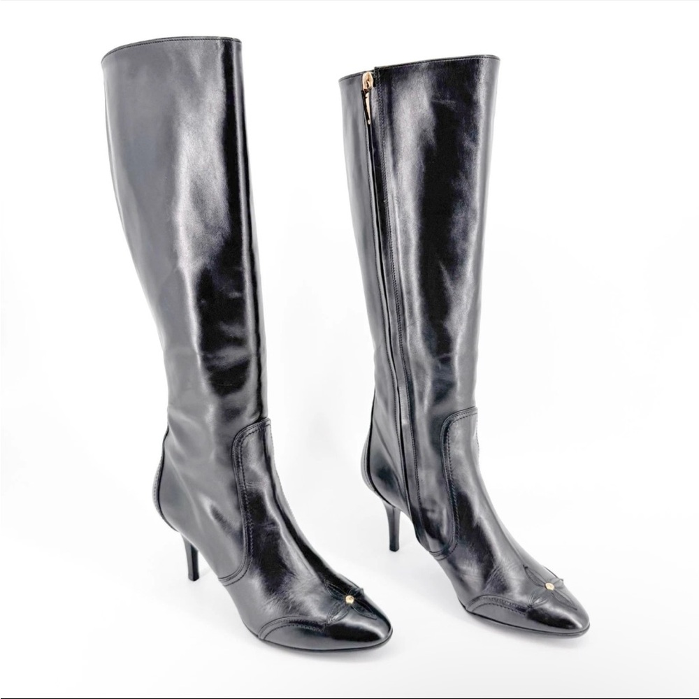 AUTHENTIC Louis Vuitton Black Knee-High Women's Boots, 37.5